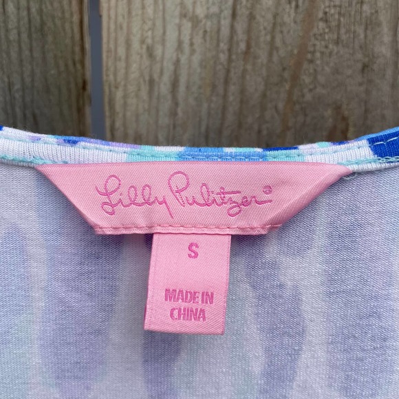 Lilly Pulitzer Women Paulina Jumpsuit in Tropi Call Me V-Neck Stretch Blue Small - Picture 12 of 12